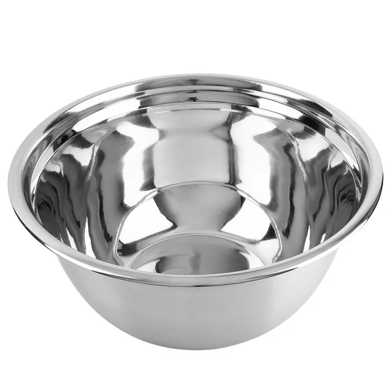 Miska Kuchenna Stalowa Okrągła Srebrna Matowa 7,5 l 32 cm MOVEMANIA