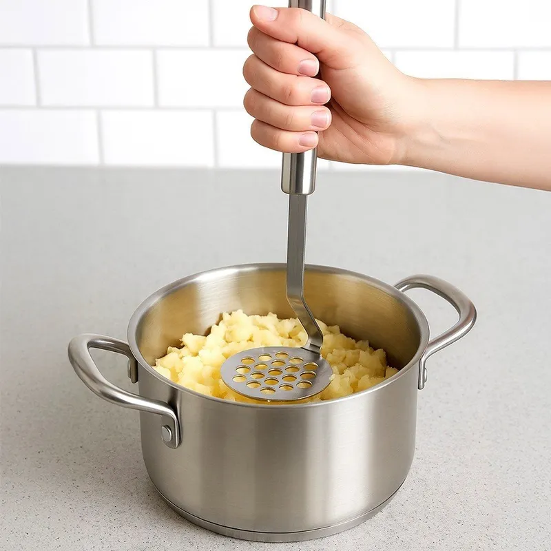 Ubijak Do Ziemniaków Tłuczek Kuchenny Stalowy Kitch 24 cm MEBLIVA