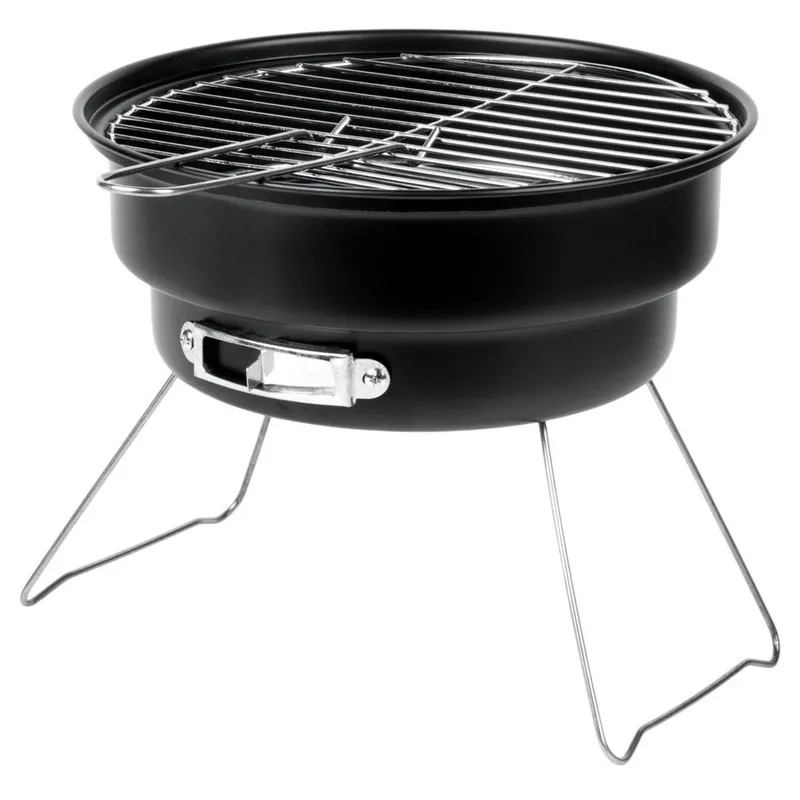 Grill Węglowy Turystyczny Przenośny Składany Okrągły Średnica 25 cm GARDIVA