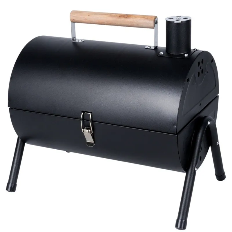 Grill Węglowy Turystyczny Przenośny Zamykany Podwójny GARDIVA - Czarny