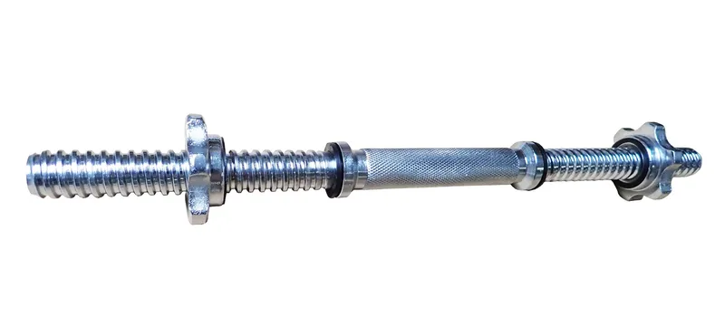 Gryf Prosty Śrubowy Do Ćwiczęń Jednoręczny Chromowany 450/25 mm MOVEMANIA