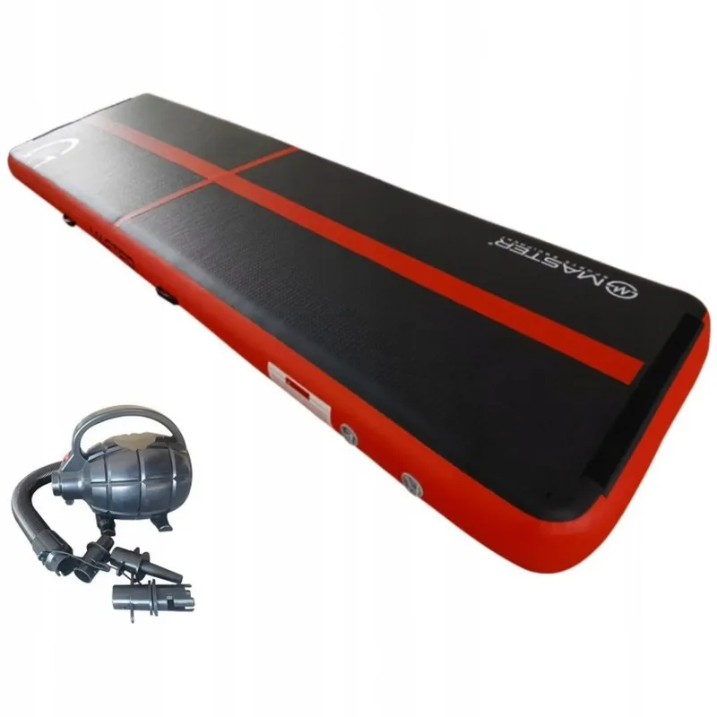 AirTrack Dmuchana Mata Gimnastyczna 400 x 100 x 20 cm Black-Red MOVEMANIA