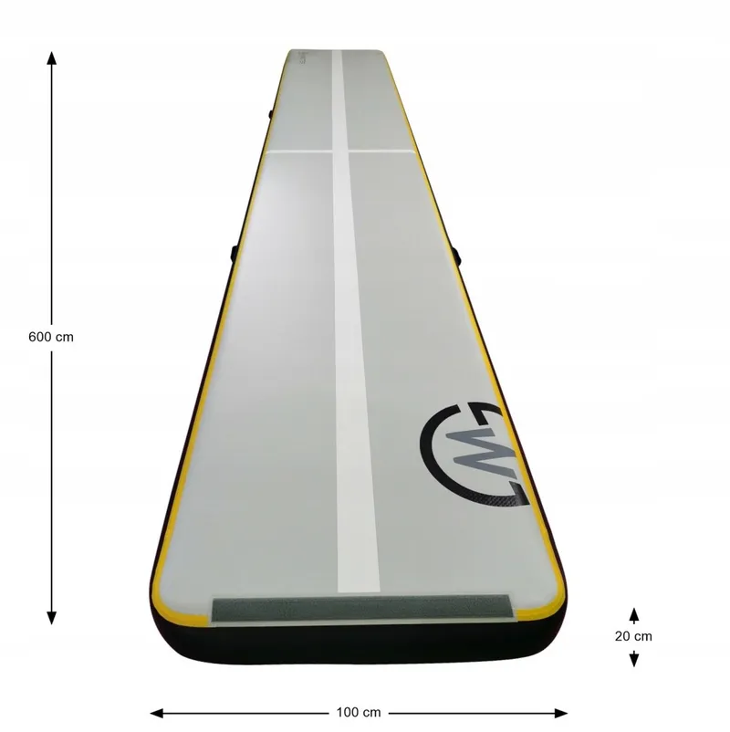 AirTrack Dmuchana Mata Gimnastyczna S-Pro 600 x 100 x 20 cm MOVEMANIA