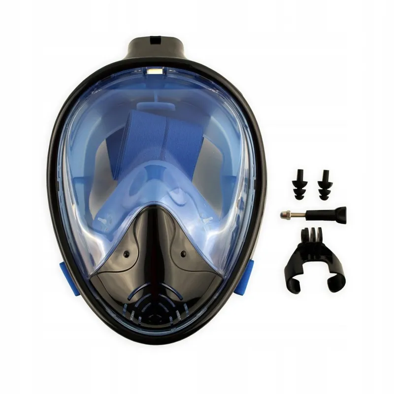 Maska Do Nurkowania Snorkelingu Pełnotwarzowa L-XL Black MOVEMANIA