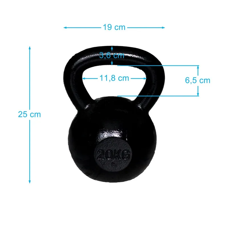 Kettlebell Żeliwny Kula Kettle 20 kg MOVEMANIA