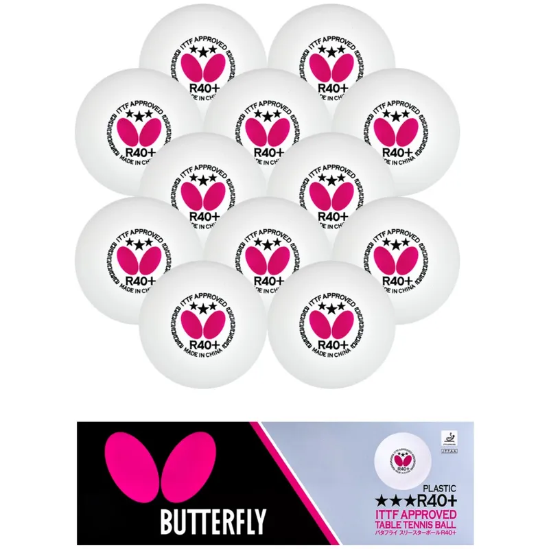 Piłeczki Do Tenisa Stołowego BUTTERFLY *** Białe - 12 szt