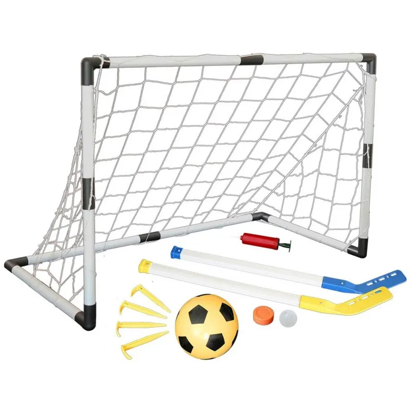 Bramka Z Piłką I Kijami Hokejowymi 94 x 61 x 48 cm MOVEMANIA