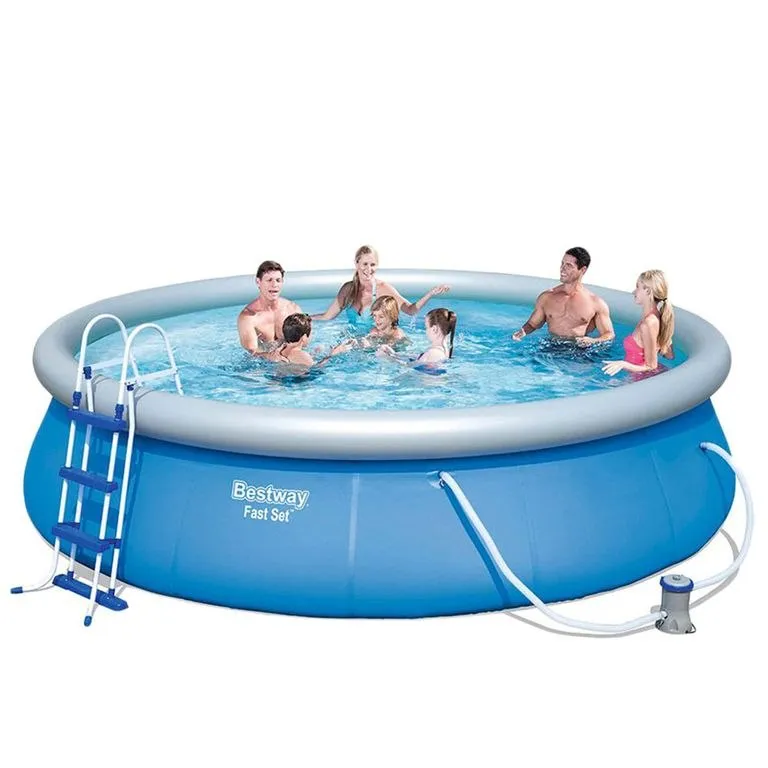 Basen Dmuchany Rozporowy Z Kołnierzem Fast Set 457 x 107 cm MOVEMANIA