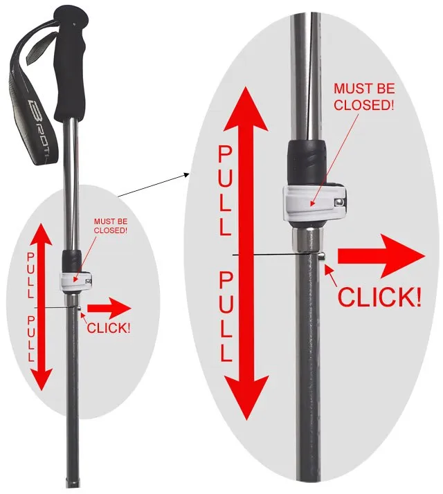 Kije Trekkingowe Regulowane 5 - Częściowe 115 MOVEMANIA - 135 cm