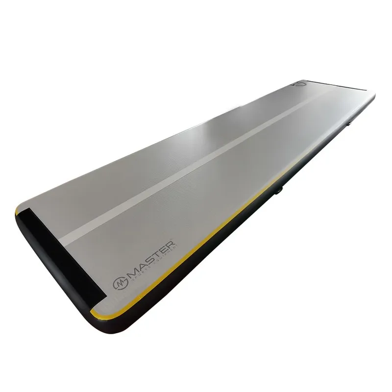 Airtrack Mata Gimnastyczny 600 x 150 x 20 cm Czarny-Szary MOVEMANIA