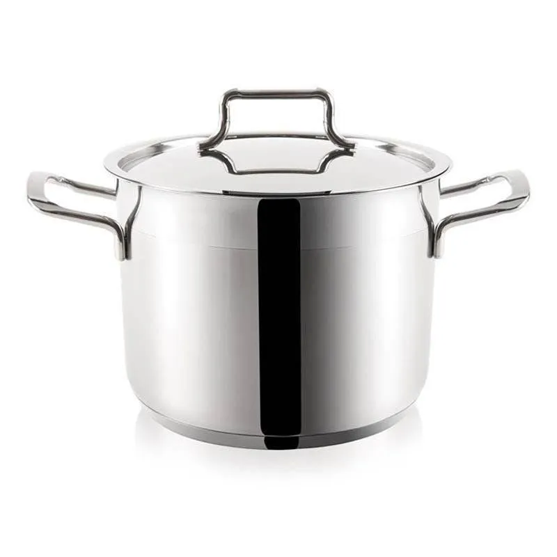 Garnek Stalowy 8,1 l ANETT Duży 24 cm Indukcja Zmywarka MEBLIVA