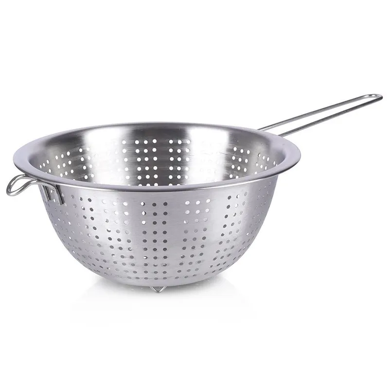 Cedzak Kuchenny Stalowy EXCELLENT HOUSEWARE 24 cm Z Długim Uchem MEBLIVA