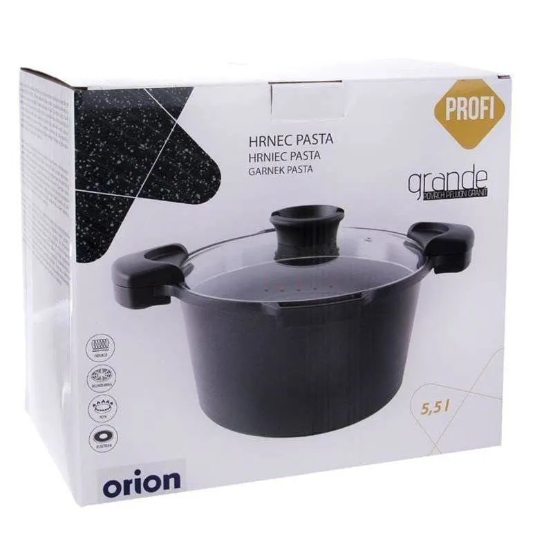 Garnek Granitowy GRANDE 24 cm 5,5 l Odcedzanie Indukcja MEBLIVA