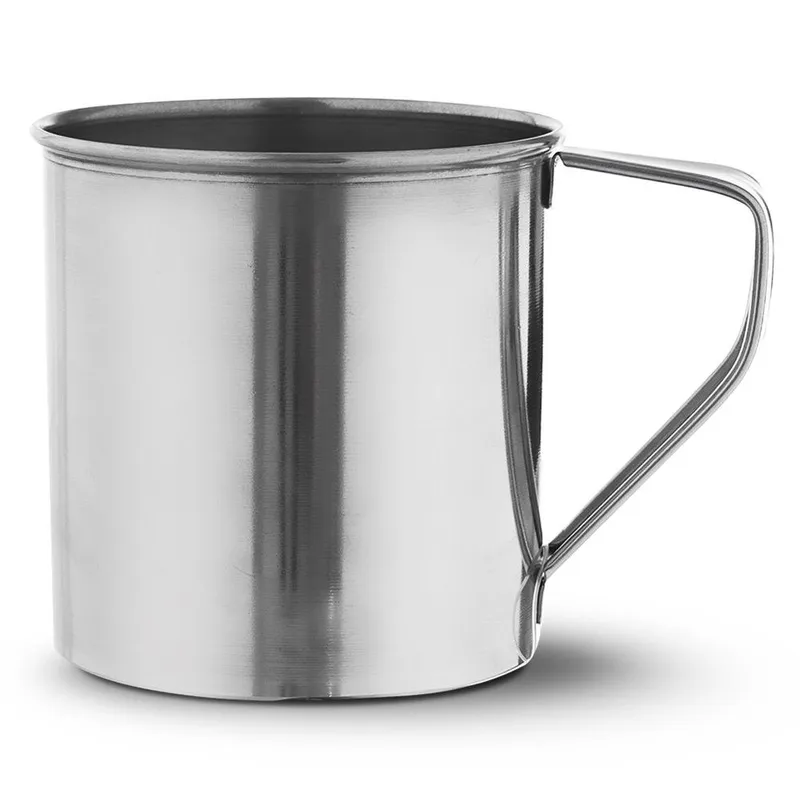Kubek Turystyczny Stalowy 450 ml Stal Nierdzewna Na Ognisko MEBLIVA