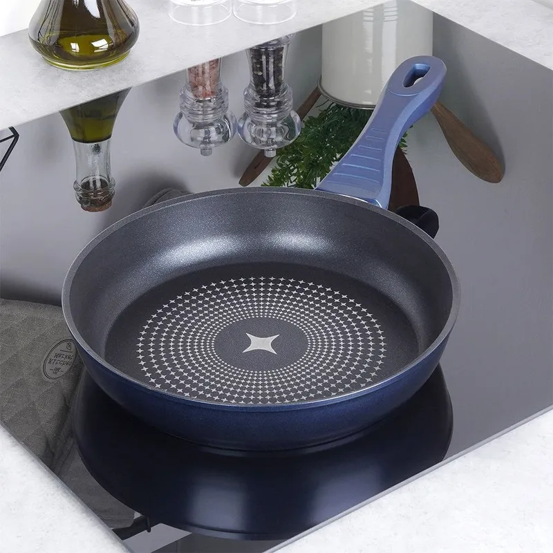 Patelnia Diamentowa Ceramiczna Nieprzywierająca Gaz Indukcja 24 cm MEBLIVA