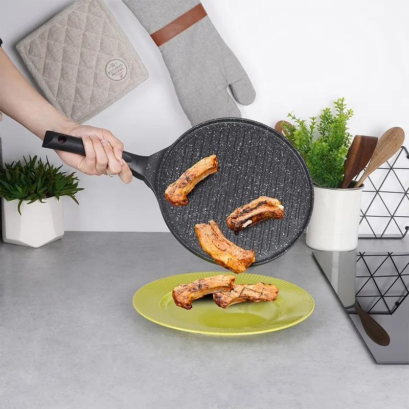 Patelnia Grillowa Nieprzywierająca 26 cm Karbowane Dno Grande GARDIVA