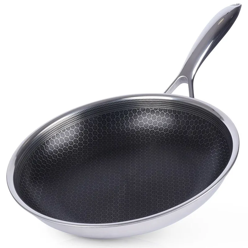 Patelnia Stalowa 24 cm Cookcell Nieprzywierająca Do Piekarnika MEBLIVA