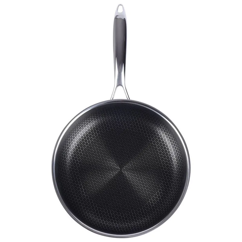 Patelnia Stalowa Głęboka 26 cm Nieprzywierająca Do Piekarnika MEBLIVA