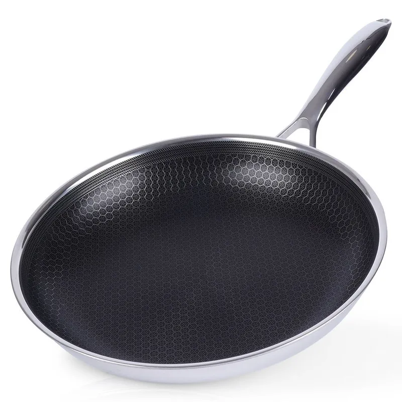 Patelnia Stalowa 28 cm Cookcell Nieprzywierająca Do Piekarnika MEBLIVA
