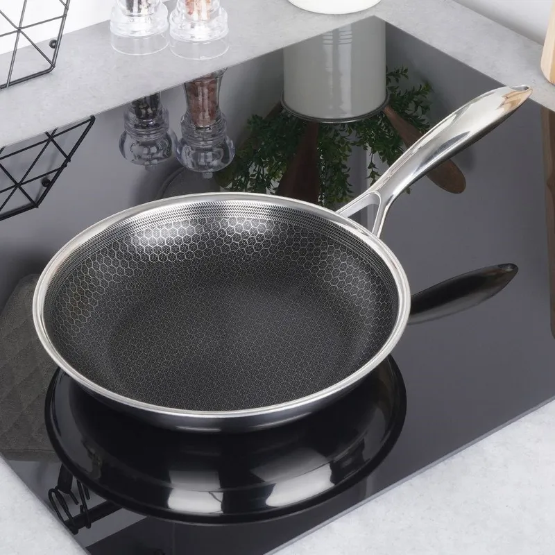 Patelnia Stalowa 28 cm Cookcell Nieprzywierająca Do Piekarnika MEBLIVA