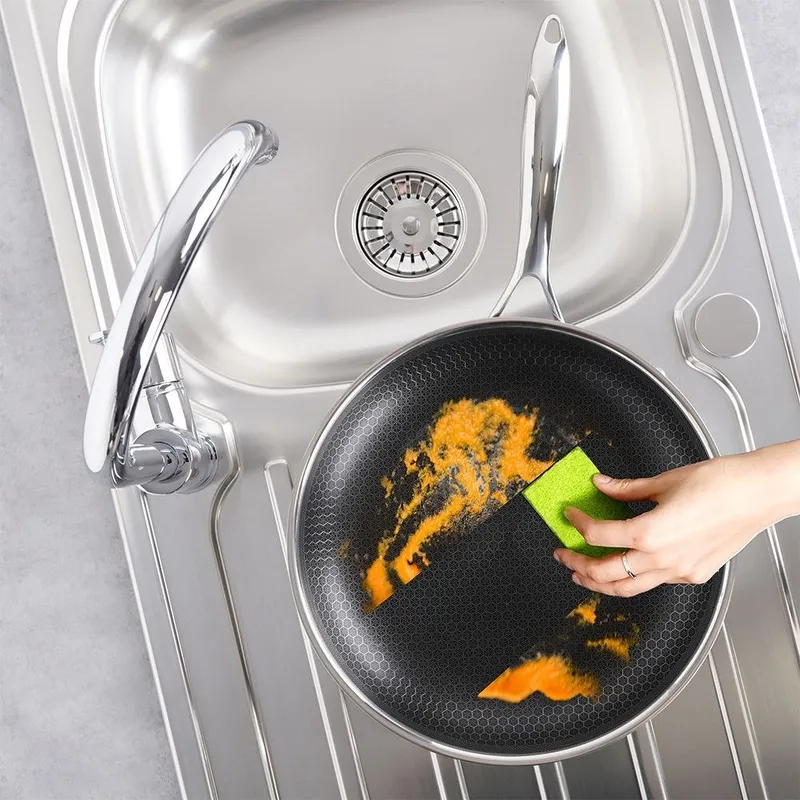 Patelnia Stalowa 28 cm Cookcell Nieprzywierająca Do Piekarnika MEBLIVA