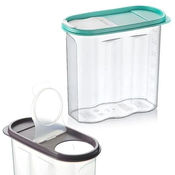 Pojemnik Na Sypkie Z Miarką Dozownik 1,7 l Wielokolorowy 19 x 17 cm MEBLIVA