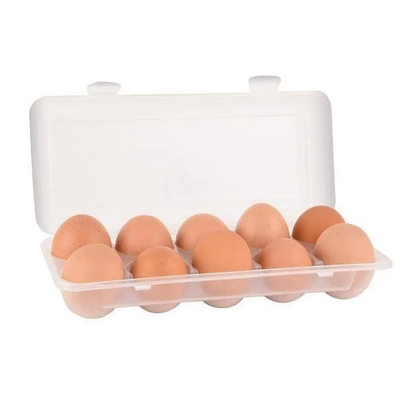 Pojemnik Na Jajka Organizer Lodówki 10 szt. Z Pokrywką 26 x 11 x 7 MEBLIVA