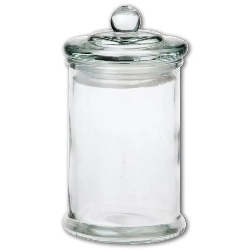 Pojemnik Szklany Na Żywność 330 ml Okrągły Szczelny 16 x 8 cm MEBLIVA
