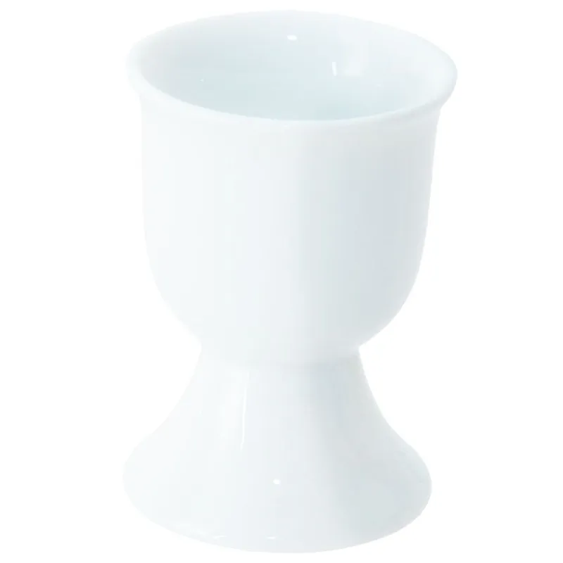 Podstawka Na Jajko Porcelanowa MONA 7 cm Elegancka Do Jaj MEBLIVA - Biała
