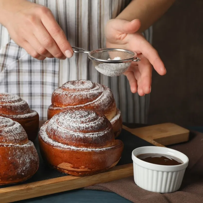 Sitko Kuchenne Stal Nierdzewna Uchwyt Do Ziół Mąki 12 cm Zmywarka MEBLIVA