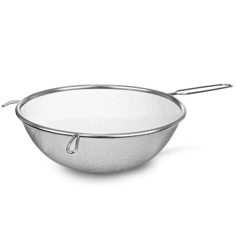 Sitko Kuchenne Cedzak Stal Nierdzewna 18 cm Uchwyt Zmywarka MEBLIVA