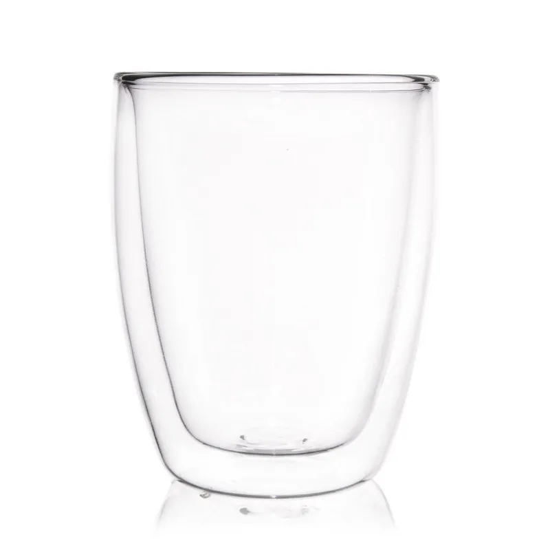 Szklanka Termiczna Latte Szklana 330 ml Podwójna Ścianka 8 x 8 cm MEBLIVA