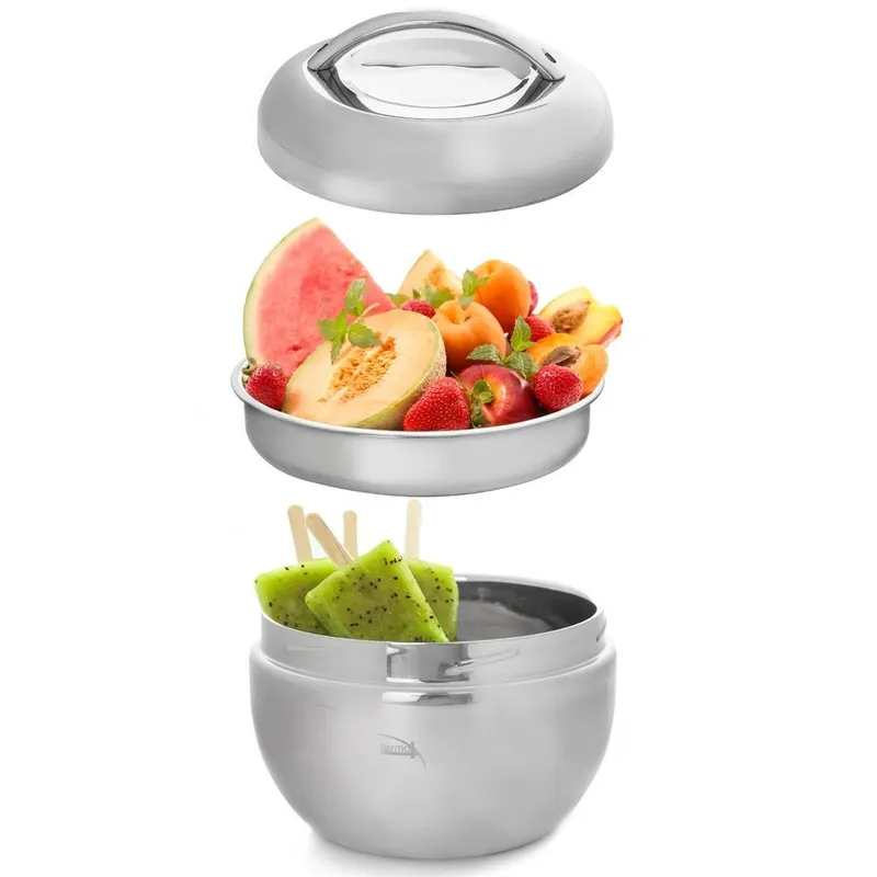 Termos Pojemnik Obiadowy Termiczny Miska Talerz Lunchbox Stalowy MEBLIVA