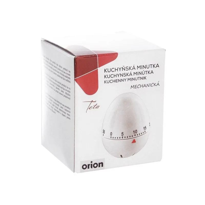 Minutnik Kuchenny Jajko Mechaniczny 6 x 7,5 cm Tworzywo MEBLIVA - Biały