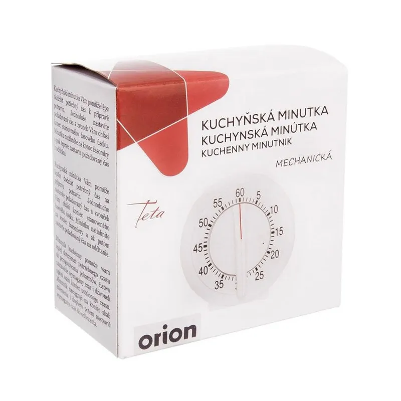 Minutnik Kuchenny Mechaniczny 9 x 5 x 9,5 cm Tworzywo MEBLIVA - Biały