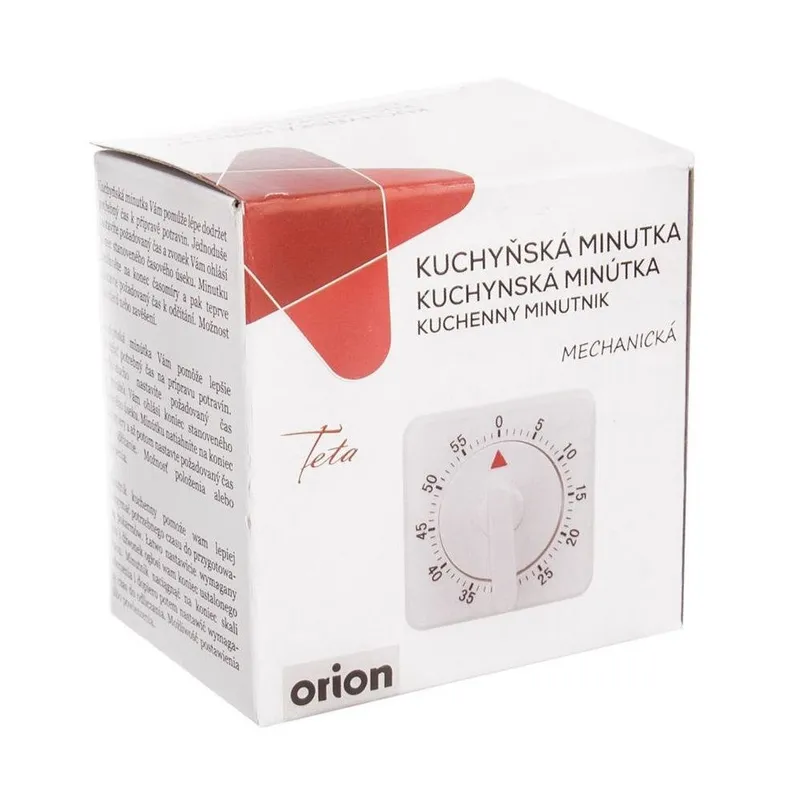 Minutnik Kuchenny Mechaniczny Kwadratowy 7 x 7 x 5 cm MEBLIVA - Biały