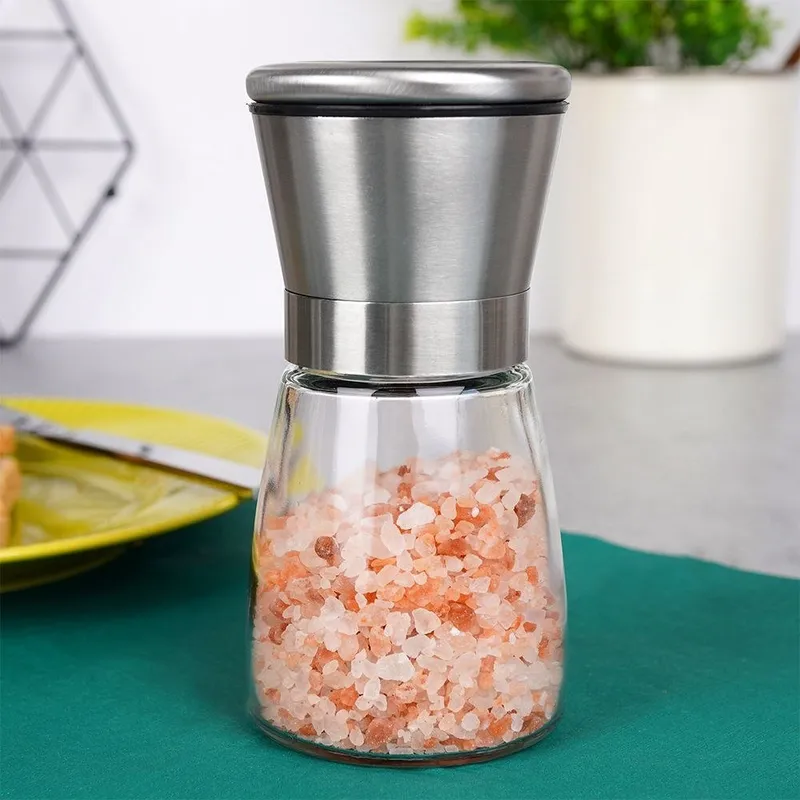 Młynek Do Mielenia Pieprzu I Soli Szklany Przyprawnik 13,5 cm MEBLIVA
