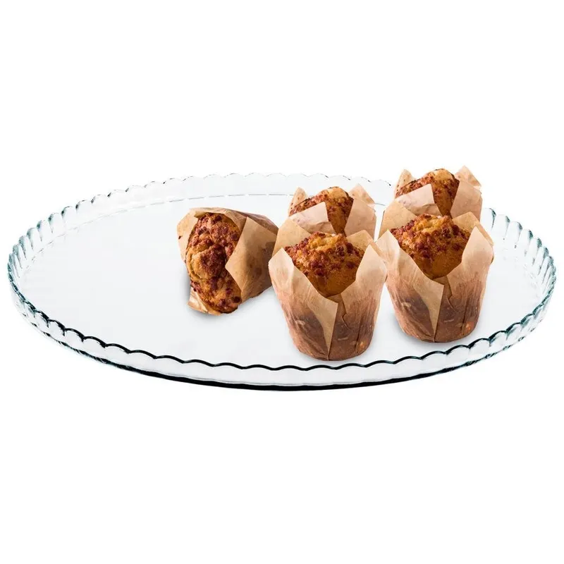 Patera Na Tort Przystawki Ciasta Desery Szklana Uniwersalna 32 cm MEBLIVA