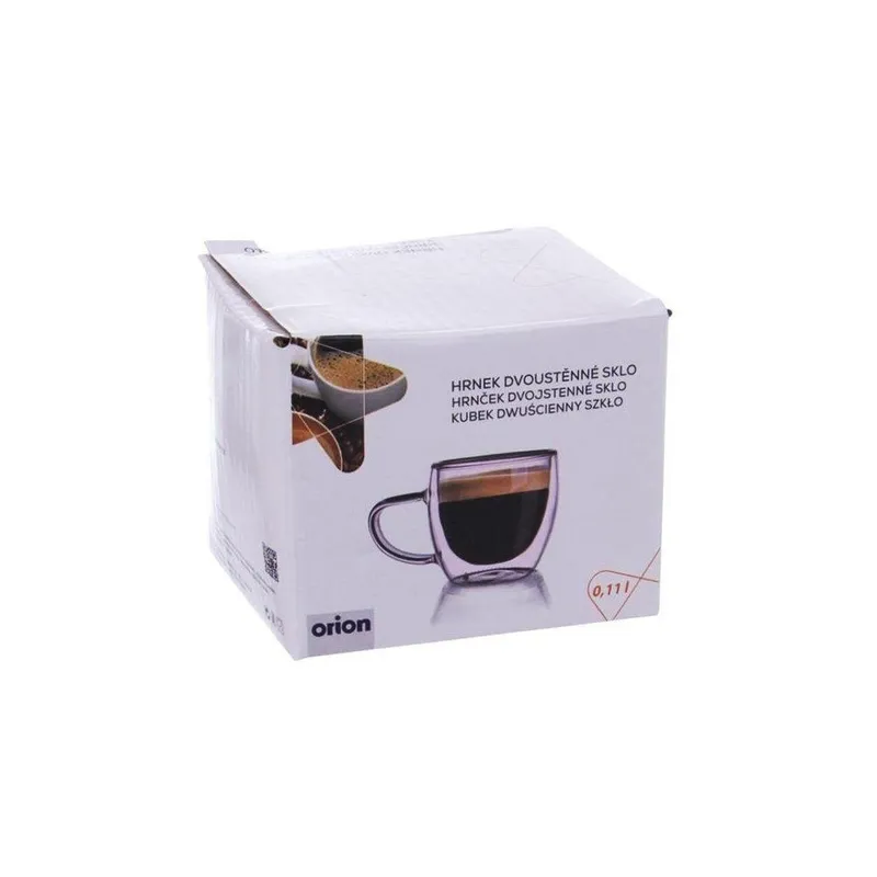 Szklanka Termiczna Espresso Szklana 100 ml Podwójna Ścianka MEBLIVA