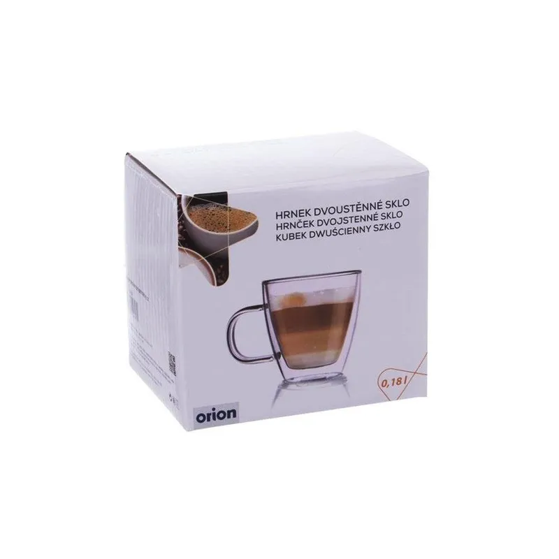 Szklanka Termiczna Z Podwójną Ścianką Do Kawy Latte DOUBLE 180 ml MEBLIVA