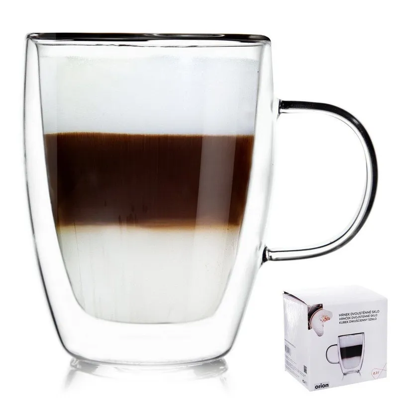 Szklanka Termiczna Z Podwójną Ścianką Do Kawy Latte DOUBLE 300 ml MEBLIVA