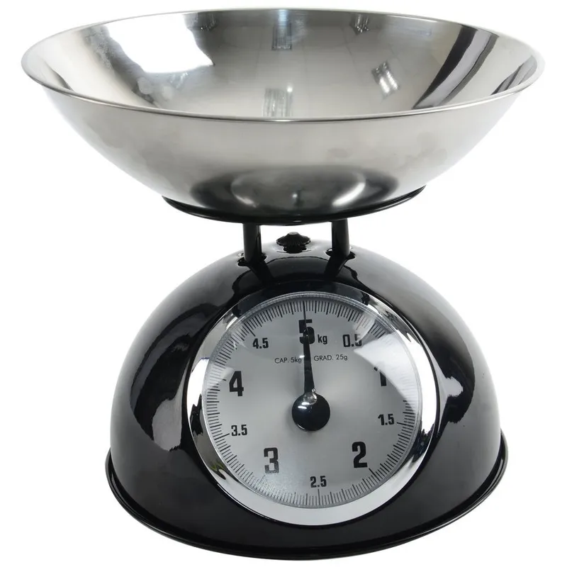 Waga Kuchenna Mechaniczna Metalowa 5 kg Styl Retro 24,5 x 26 cm MEBLIVA