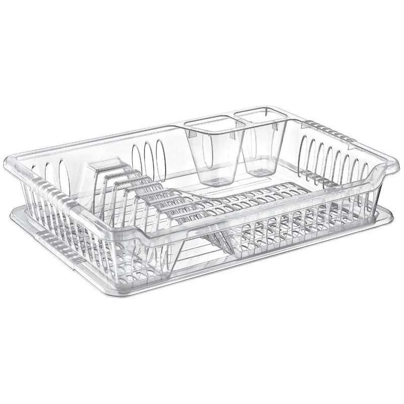 Suszarka Do Naczyń 40 x 29 x 8,5 cm Z Tacą Tworzywo HOBBY MEBLIVA - Białe