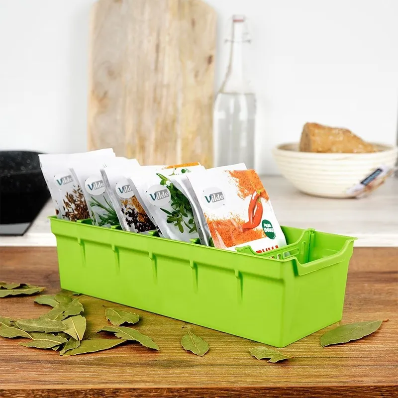Organizer Pojemnik Na Przyprawy Dzielony 6 Komór 30 x 13 cm MEBLIVA