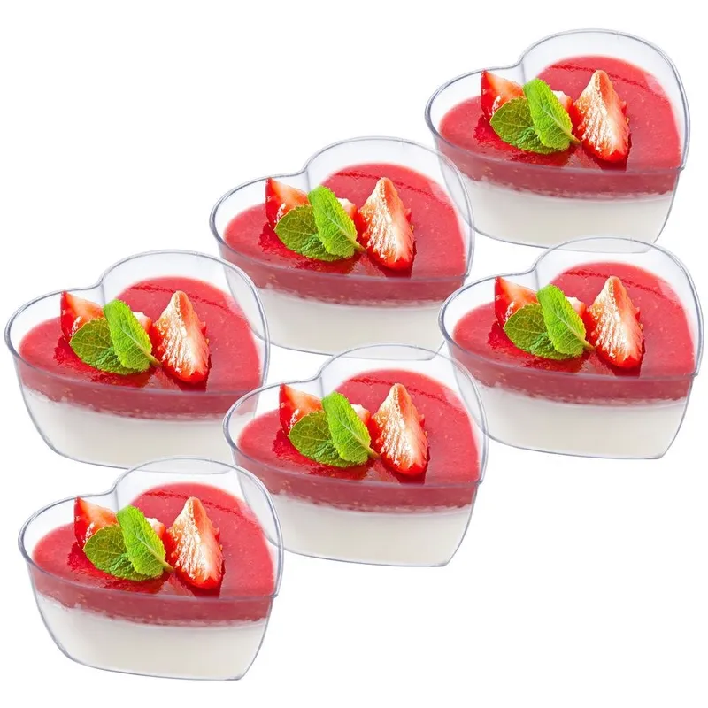 Pucharki Desery Przekąski Serce 6 szt. 120 ml Catering MEBLIVA