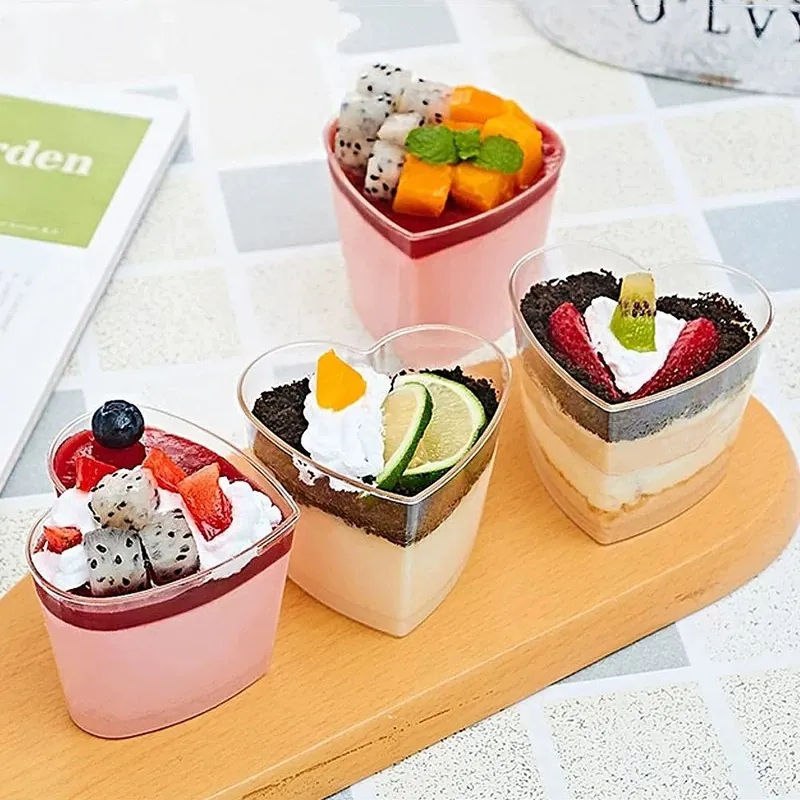 Pucharki Desery Przekąski Serce 6 szt. 120 ml Catering MEBLIVA