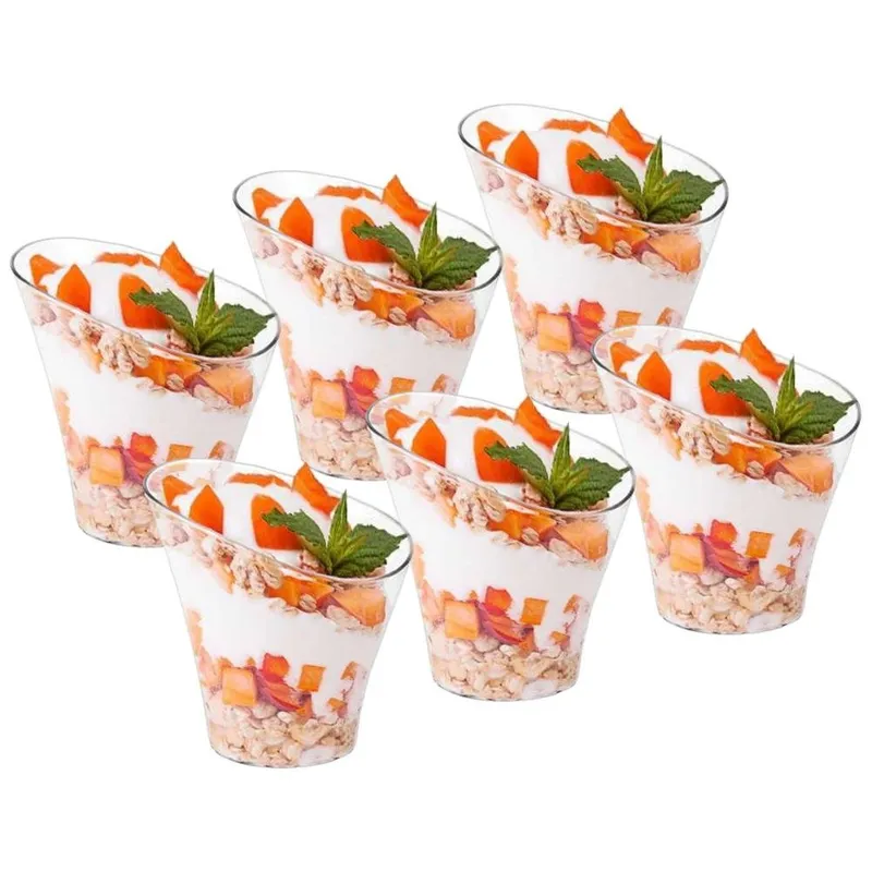 Pucharki Desery Przekąski Tworzywo 6 szt. 180 ml Catering MEBLIVA