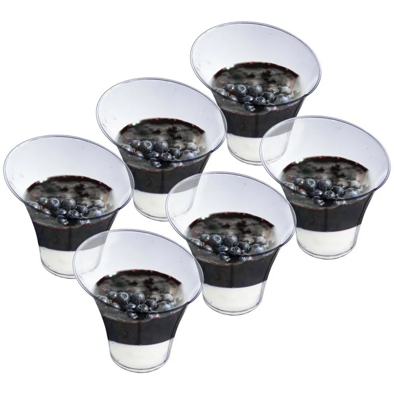 Pucharki Desery Przekąski Tworzywo 6 szt. 180 ml Catering MEBLIVA