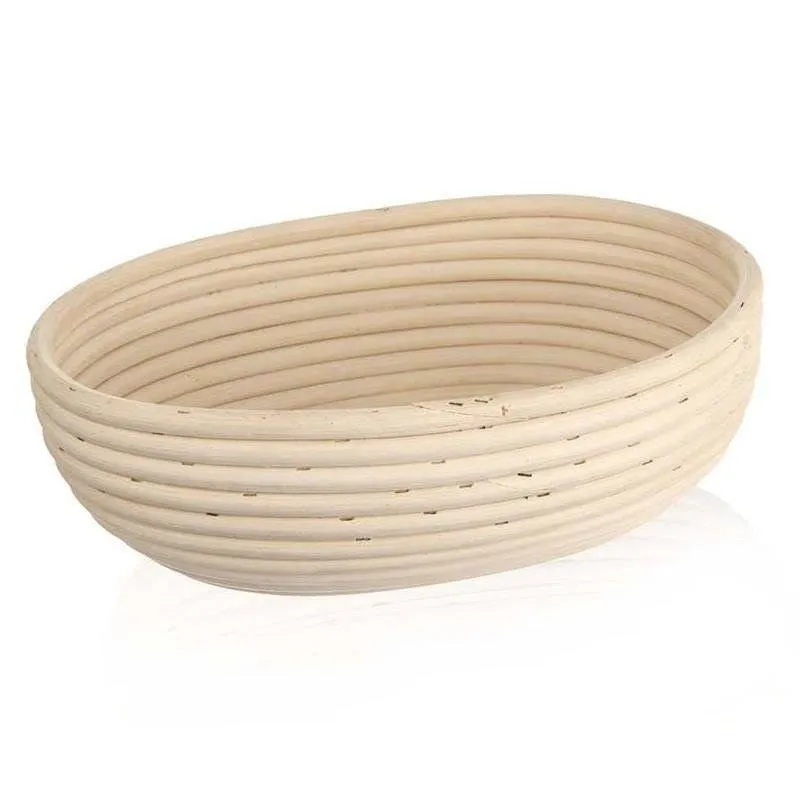 Koszyk Do Wyrastania Chleba Ciasta Rattanowy Solidny 28 x 22 x 9 cm MEBLIVA