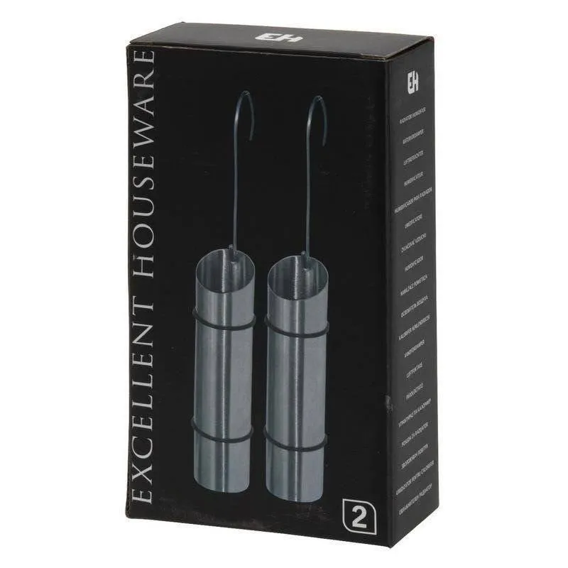 Nawilżacz Na Kaloryfer 34 x 5,5 cm 300 ml Stal Nierdzewna 2 szt. MEBLIVA